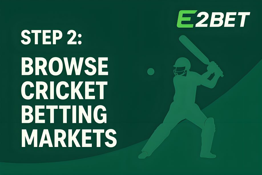 Step 2: Browse Cricket Betting Markets