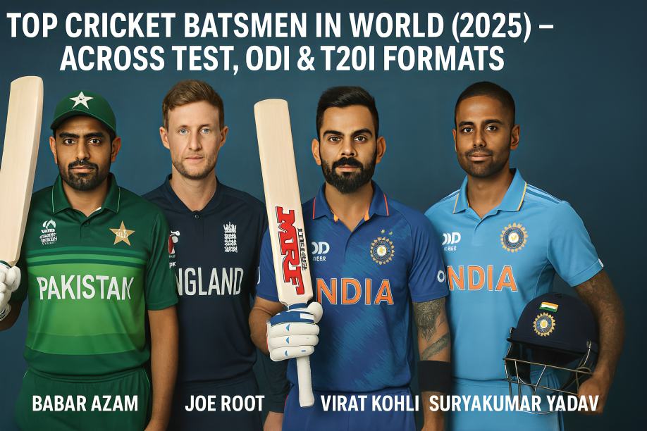 Top Cricket Batsmen In World (2025) – Across Test, ODI, & T20I Formats